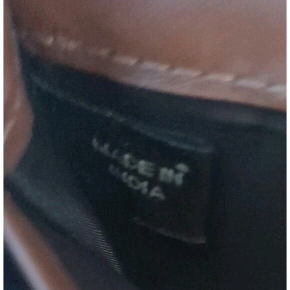 Coach Long Wallet Vintage Leather Signature Brown Beige Pleated Canvas Trifold - Picture 12 of 12